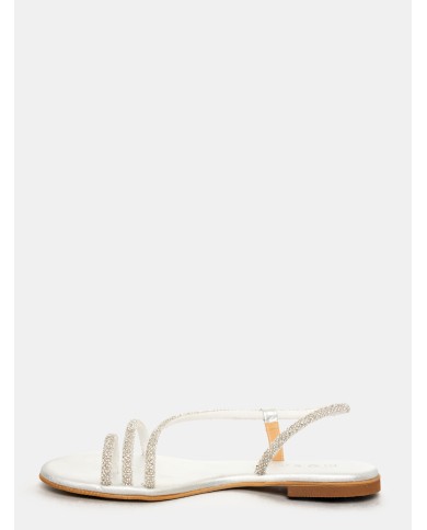 MOSAIC Sandalo flat con strass