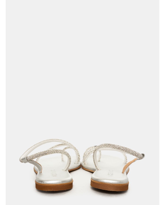 MOSAIC Sandalo flat con strass