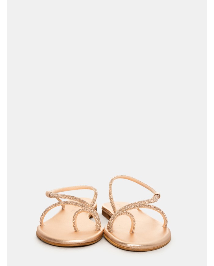 MOSAIC Sandalo flat con strass