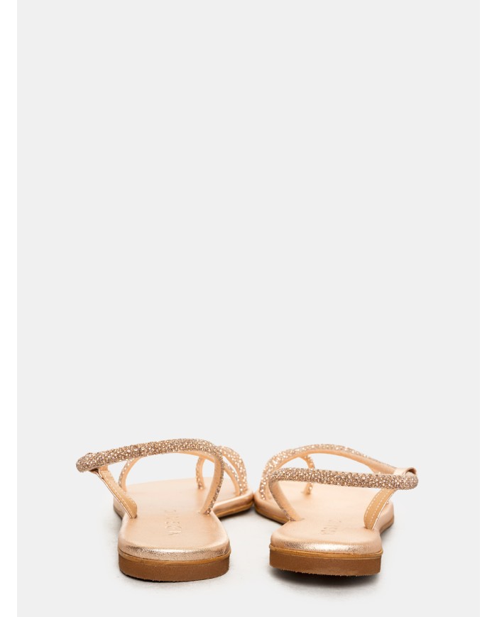 MOSAIC Sandalo flat con strass