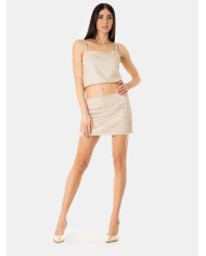 JIJIL Top con strass