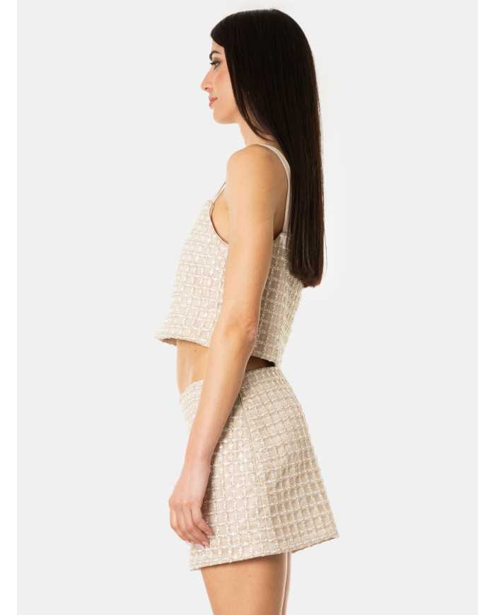 JIJIL Top con strass