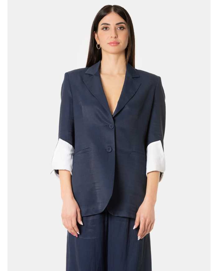 JIJIL Giacca con polsini a contrasto