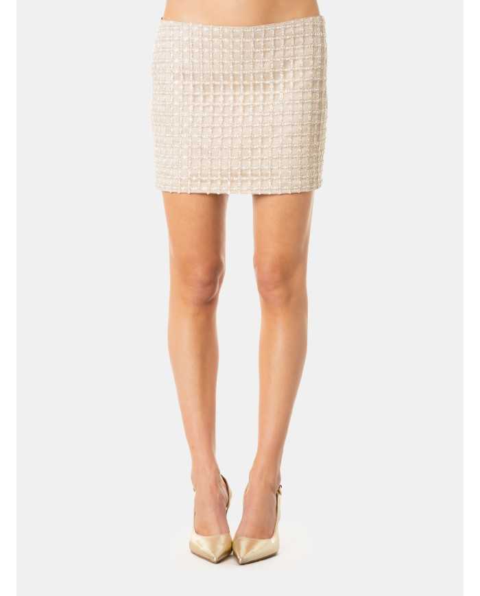 JIJIL Gonna corta con strass