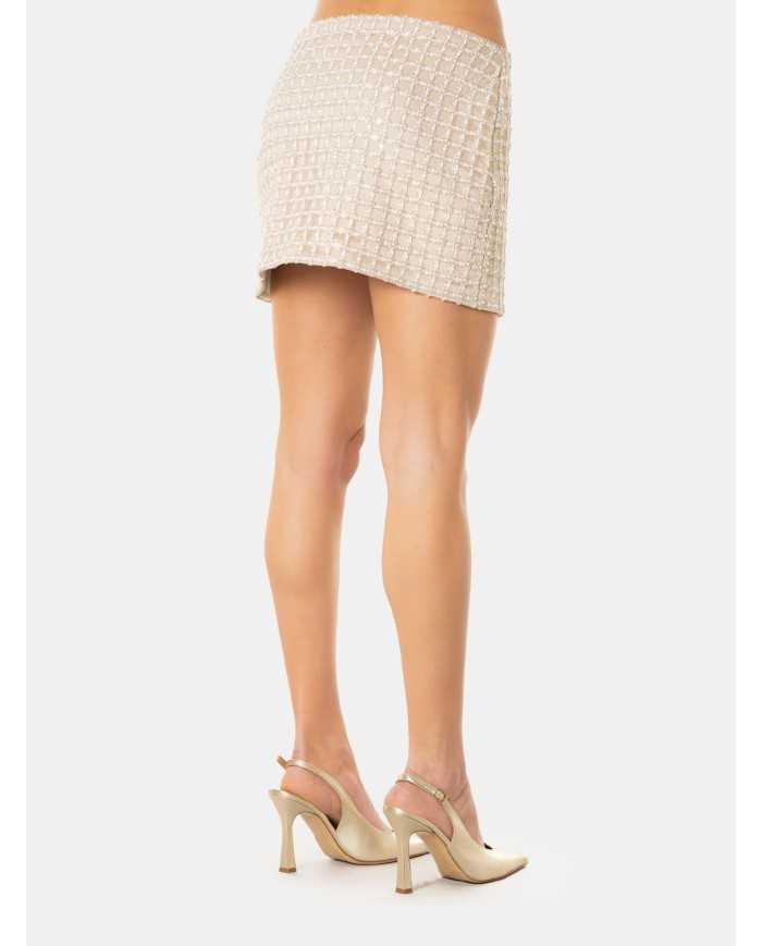 JIJIL Gonna corta con strass