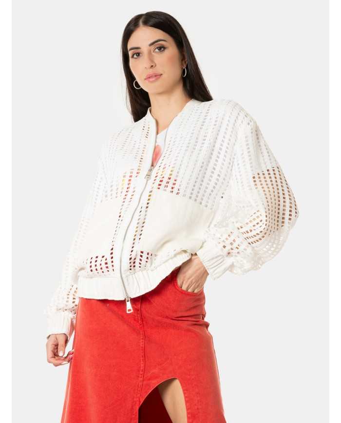 JIJIL Giacca bomber traforata