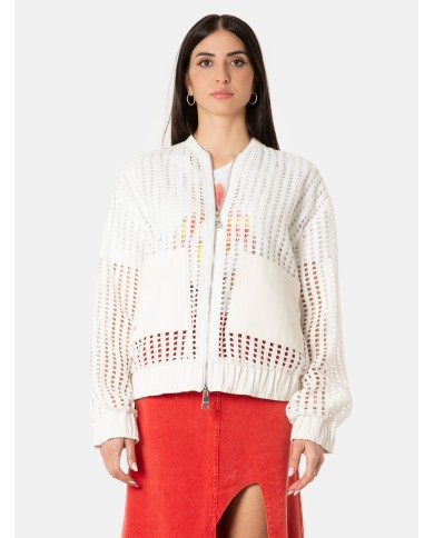 JIJIL Giacca bomber traforata