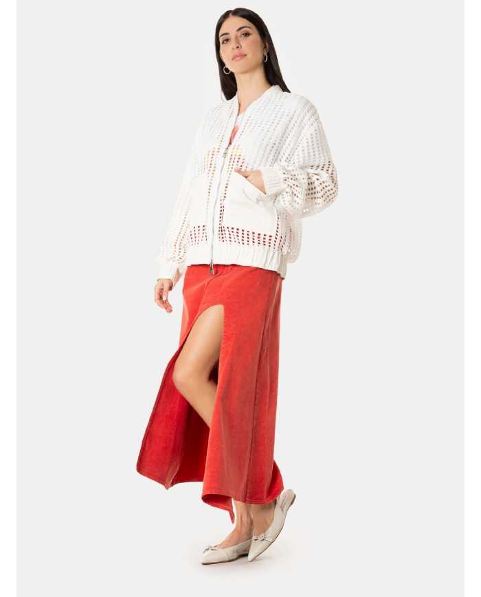 JIJIL Giacca bomber traforata