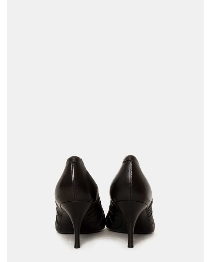 GUGLIELMO ROTTA Decolletè arricciato in pelle