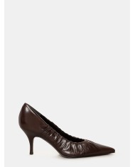 GUGLIELMO ROTTA Decolletè arricciato in pelle