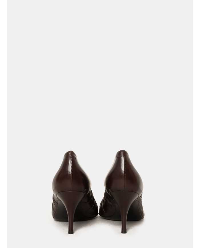 GUGLIELMO ROTTA Decolletè arricciato in pelle