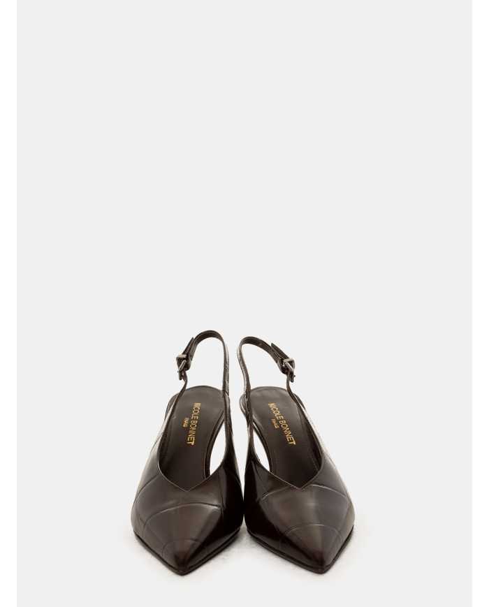 NICOLE BONNET Slingback stampa cocco