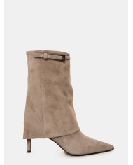 NICOLE BONNET Stivale mezza gamba in pelle camoscio