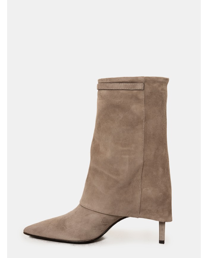 NICOLE BONNET Stivale mezza gamba in pelle camoscio