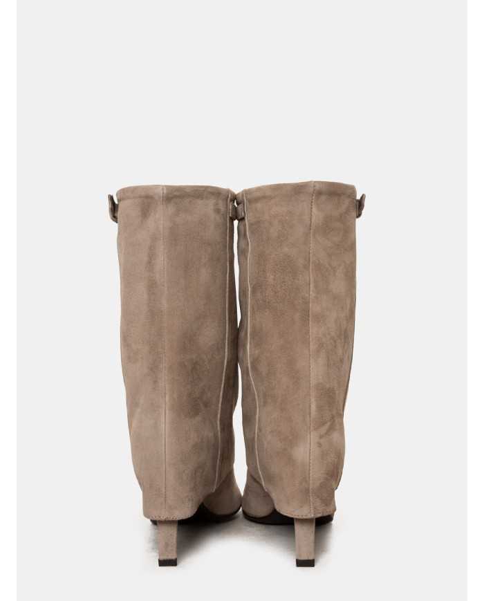 NICOLE BONNET Stivale mezza gamba in pelle camoscio