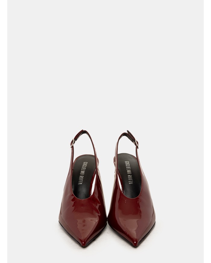 GUGLIELMO ROTTA Sandalo slingback in vernice