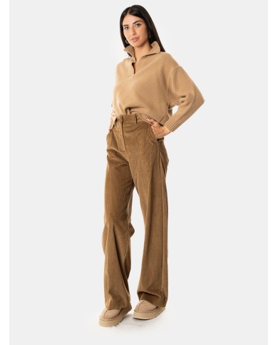 MAXMARA WEEKEND Pantalone ampio in velluto