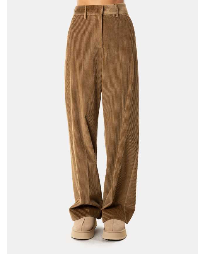 MAXMARA WEEKEND Pantalone ampio in velluto