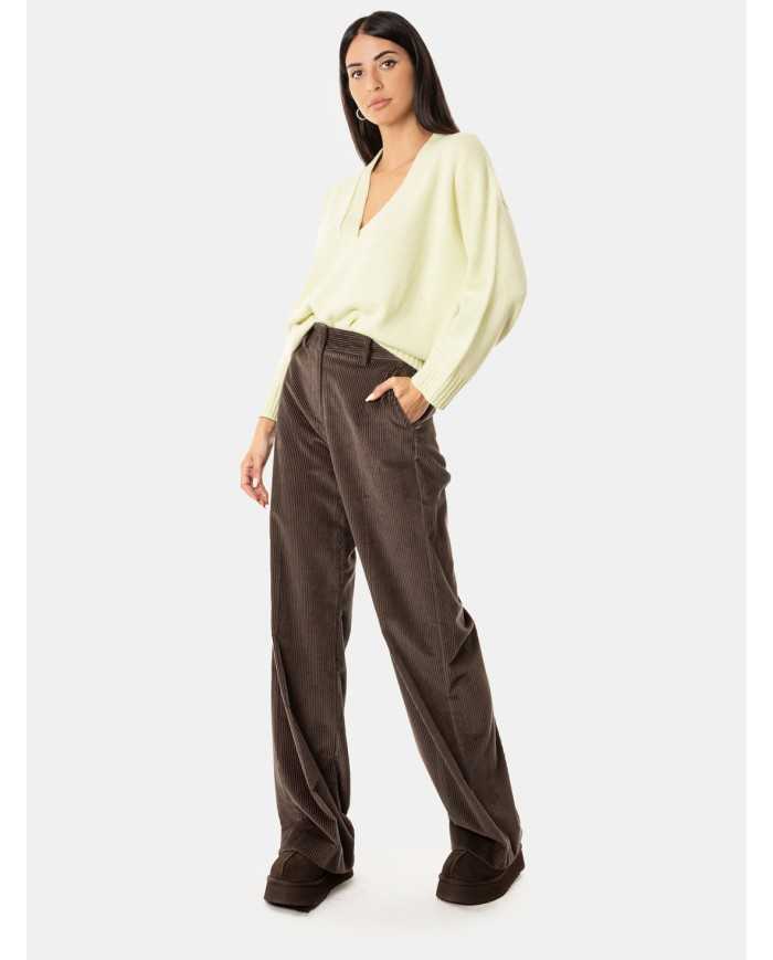 MAXMARA WEEKEND Pantalone ampio in velluto