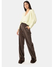 MAXMARA WEEKEND Pantalone ampio in velluto
