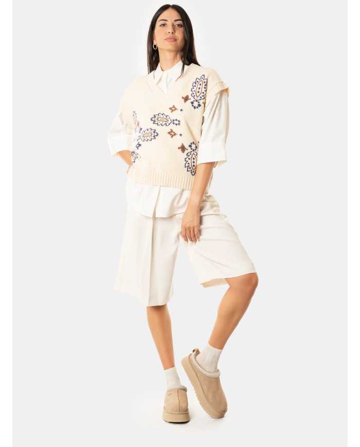 MAXMARA WEEKEND Gilet con inserti geometrici