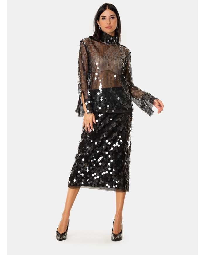 SEMICOUTURE Gonna a tubino con paillettes