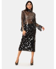 SEMICOUTURE Gonna a tubino con paillettes