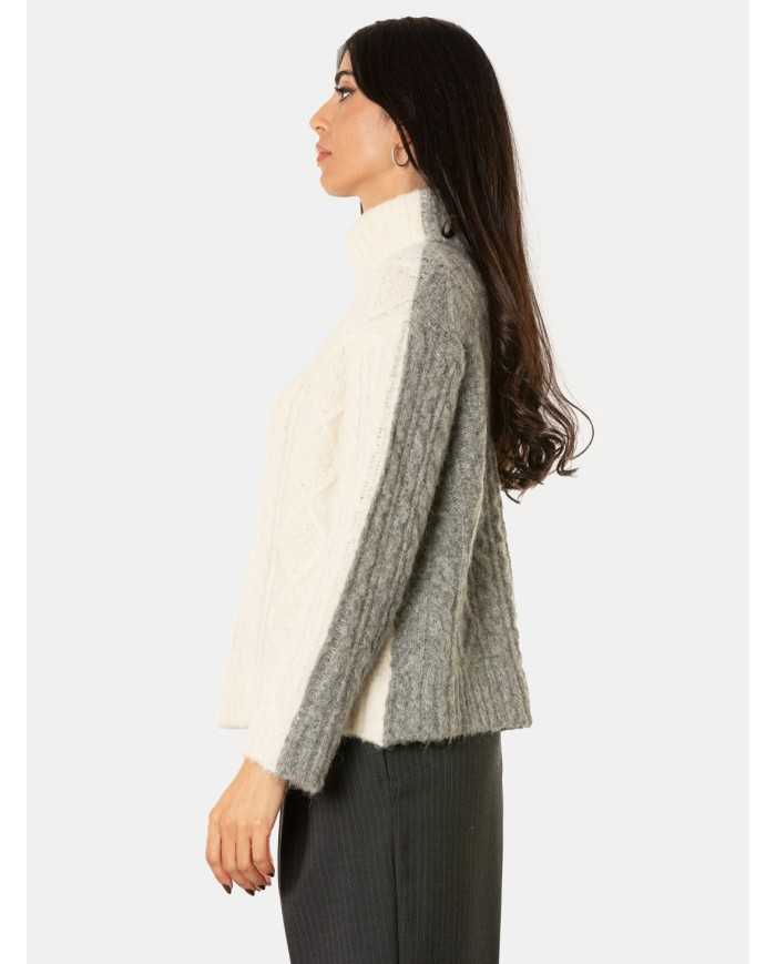 SEMICOUTURE Maglia bicolore