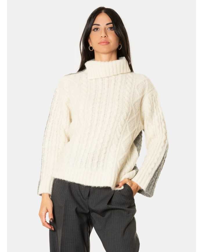 SEMICOUTURE Maglia bicolore