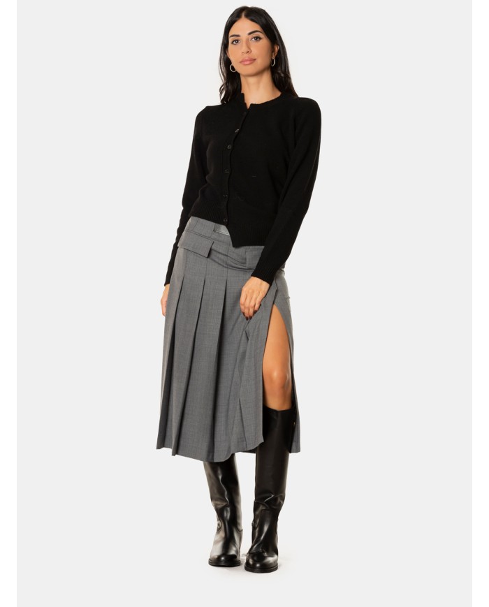 SEMICOUTURE Cardigan asimmetrico