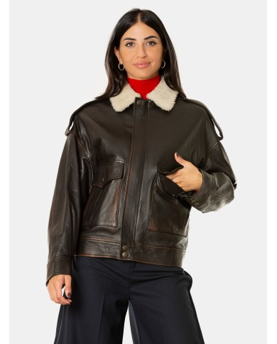 SEMICOUTURE Bomber in pelle