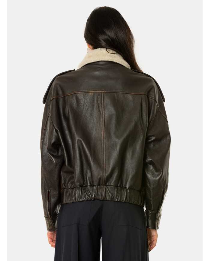 SEMICOUTURE Bomber in pelle