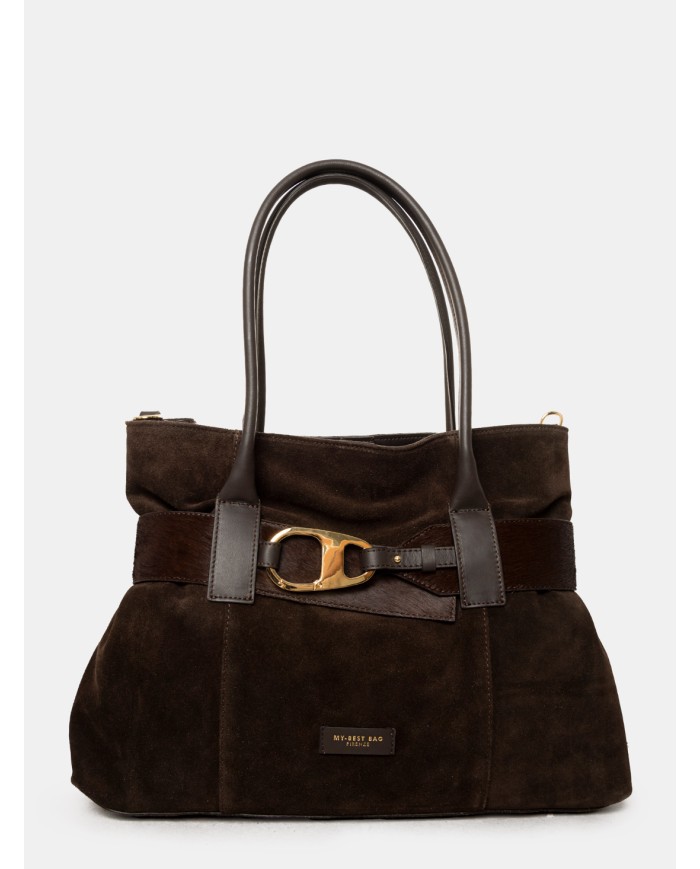 MY BEST BAG - Firenze Borsa con maxi gancio in camoscio