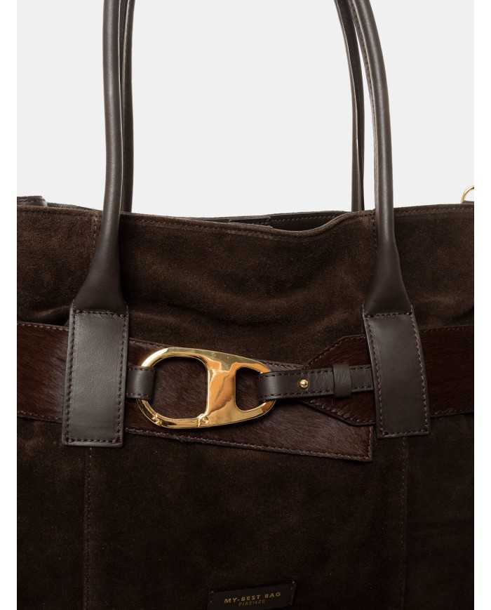 MY BEST BAG - Firenze Borsa con maxi gancio in camoscio