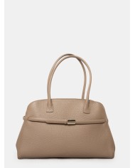 ORCIANI Borsa Aura Soft Large a spalla in pelle martellata con tracolla