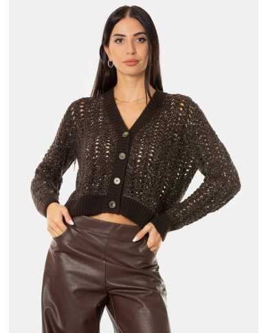 D.EXTERIOR Cardigan corto intrecciato