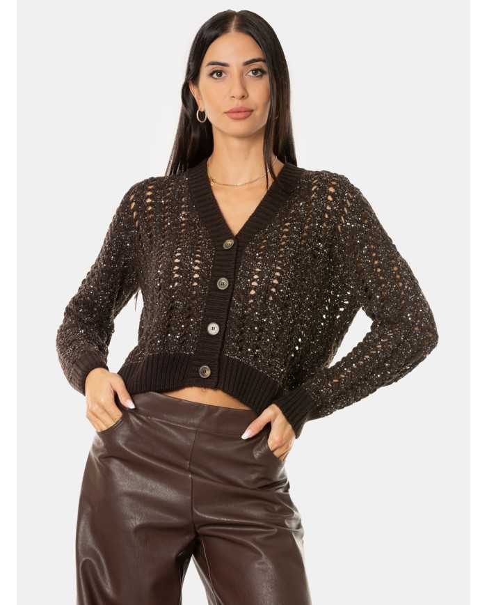 D.EXTERIOR Cardigan corto intrecciato