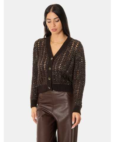D.EXTERIOR Cardigan corto intrecciato