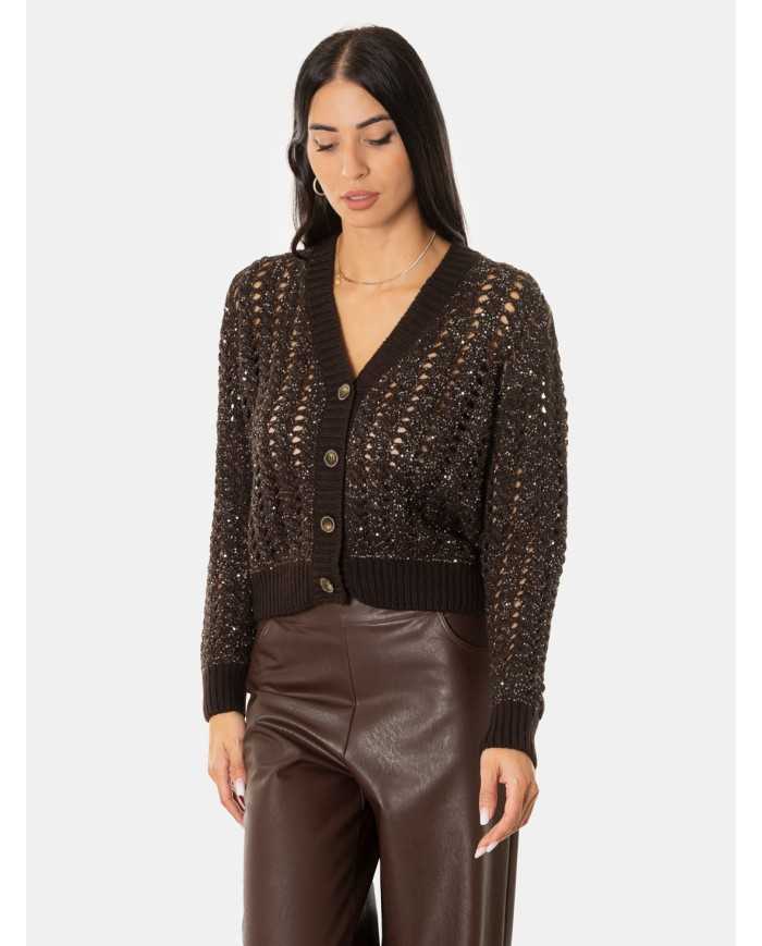 D.EXTERIOR Cardigan corto intrecciato