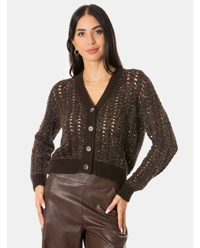 D.EXTERIOR Cardigan corto intrecciato