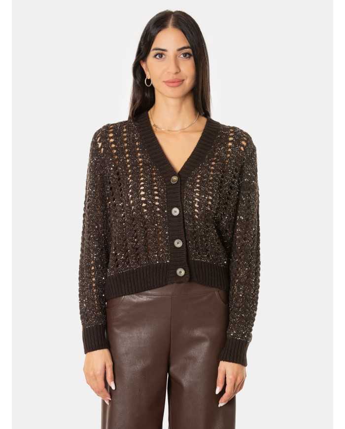 D.EXTERIOR Cardigan corto intrecciato