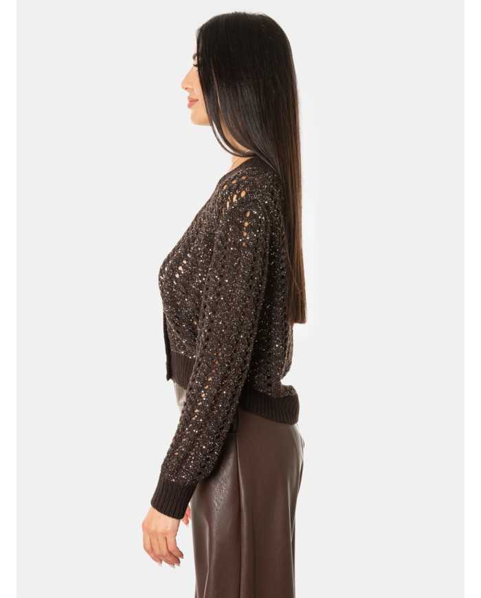 D.EXTERIOR Cardigan corto intrecciato