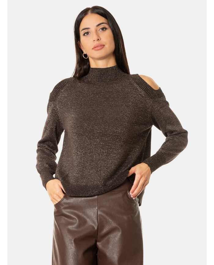 D.EXTERIOR Maglia lupetto con omeri scoperti