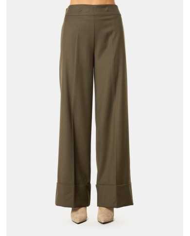 D.EXTERIOR Pantalone largo risvolto