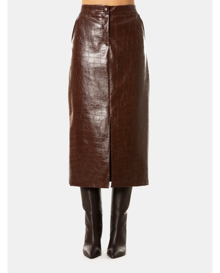 Actualee Gonna stampa cocco