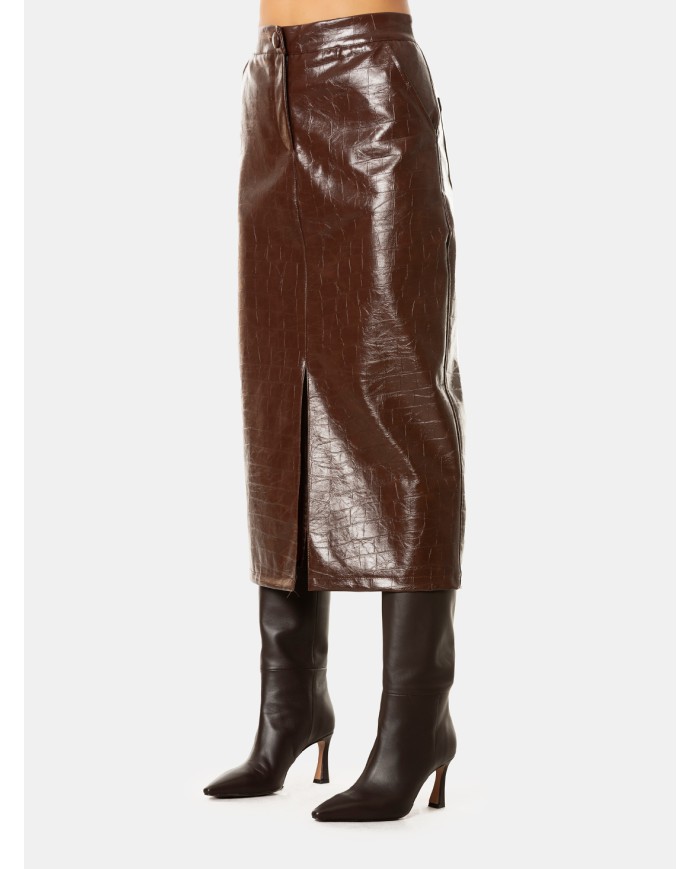 Actualee Gonna stampa cocco