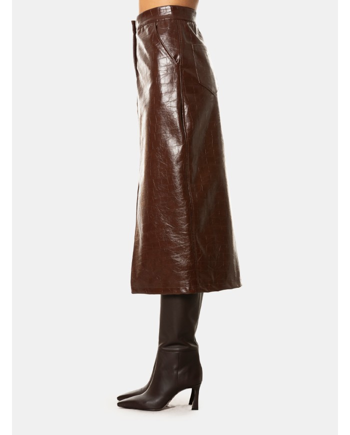 Actualee Gonna stampa cocco