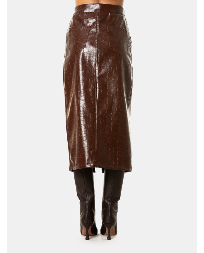 Actualee Gonna stampa cocco