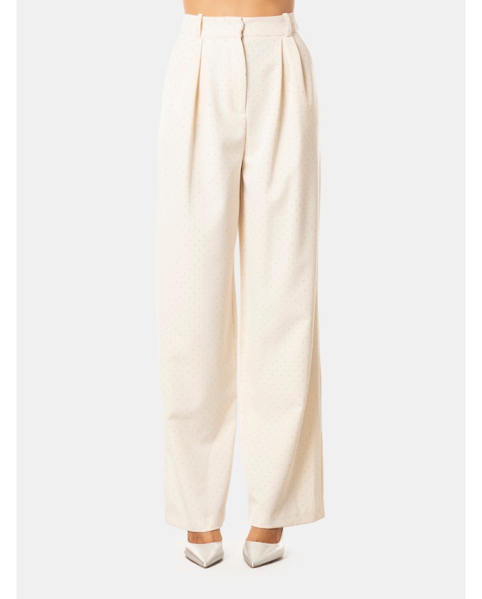 Actualee Pantalone ampio con strass