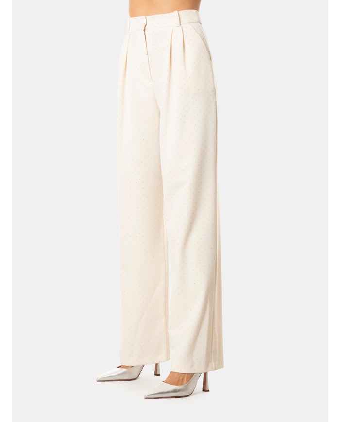 Actualee Pantalone ampio con strass